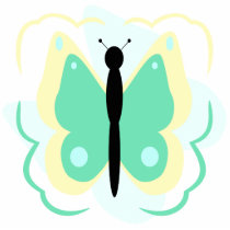 Pretty Yellow And Green Butterfly Ornament photo sculptures