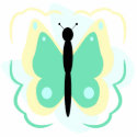 Pretty Yellow And Green Butterfly Ornament