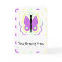 Pretty Yellow And Purple Butterfly Greeting Card by bugspot Pretty Yellow And Purple Butterfly Greeting Card