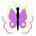 Pretty Yellow And Purple Butterfly Ornament