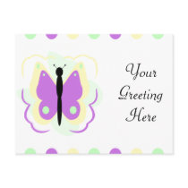 Pretty Yellow And Purple Butterfly Postcard by bugspot Pretty Yellow And Purple Butterfly Postcard