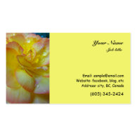 pretty yellow begonia flower business card