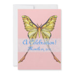 Pretty Yellow Butterfly Invitations