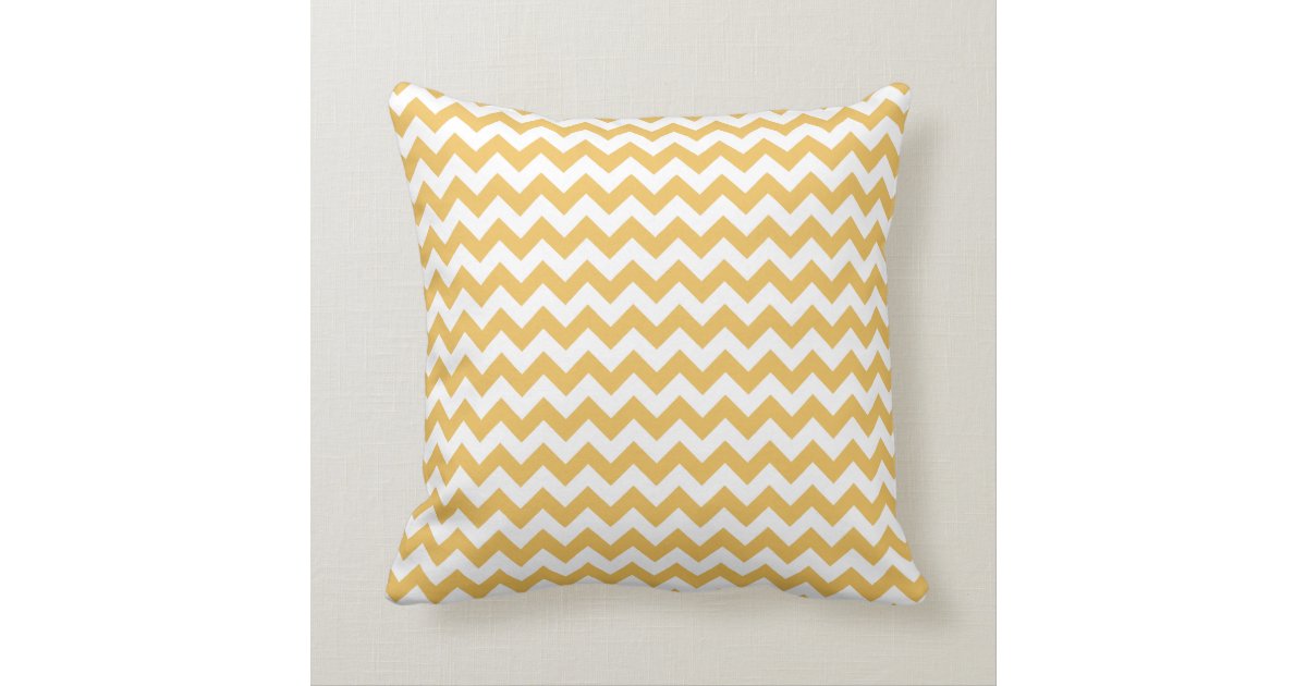 Pretty Yellow Chevron Pattern & Sunflower Throw Pillow Zazzle