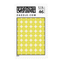 Pretty Yellow Circles Patterns Summer Citrus Stamp