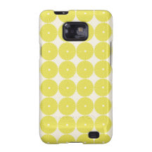 Pretty Yellow Circles Summer Citrus Textured Disks Galaxy S2 Case