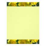 Pretty yellow daffodil flowers customized letterhead