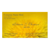 Pretty yellow wild flower dandelion business card templates