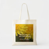 Pretty yellow wild flower dandelion wedding favor bag