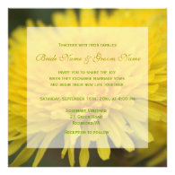 Pretty yellow wild flower dandelion wedding personalized invitation