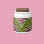Pretty Zig Zag Pattern Ceramic Ware candy jars