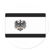 Preussen (1892-1918) Prussia Flag Round Stickers
