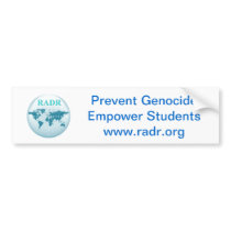 Prevent Genocide, Empower Students! Car sticker Bumper Stickers