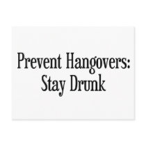Prevent Hangovers postcards