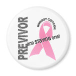Previvor 1 Breast Cancer Refrigerator Magnet