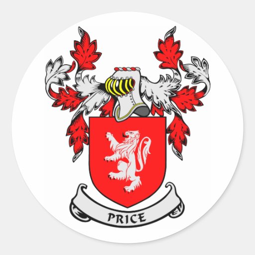 PRICE Coat of Arms Round Sticker Zazzle