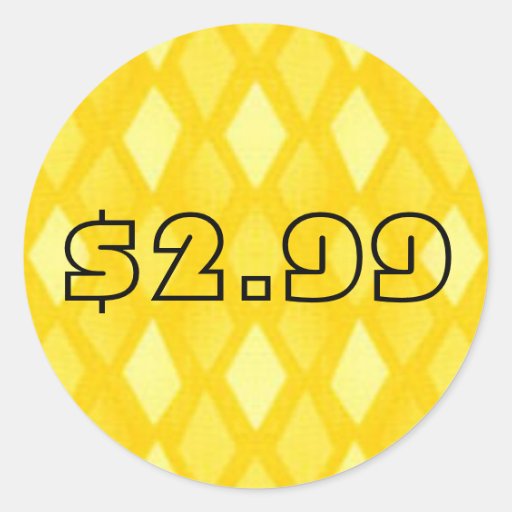 Price Label Classic Round Sticker Zazzle