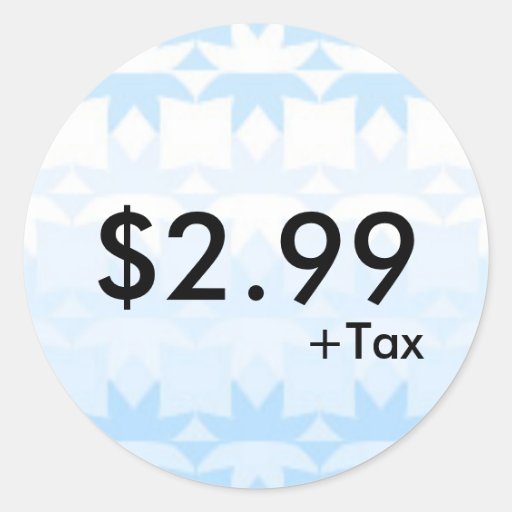 Price Label Classic Round Sticker Zazzle