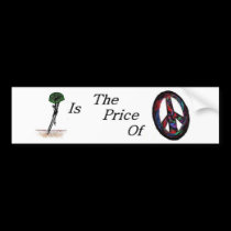 Price of Peace bumper stickers by WRDGateway Price of Peace bumper stickers