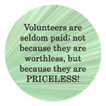Priceless Volunteers stickers