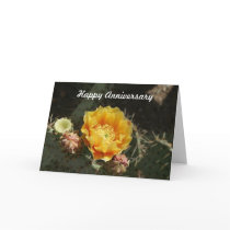 Prickly Pear Bloom Anniversary Card