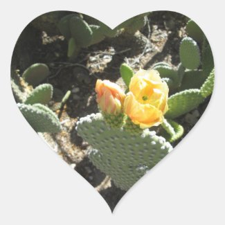 Prickly Pear Bunny Heart Sticker
