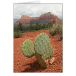 Prickly pear cactus Sedona, AZ - Greeting Card