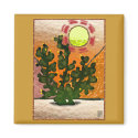 prickly pear stained glass magnets