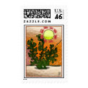 prickly pear stained glass postage