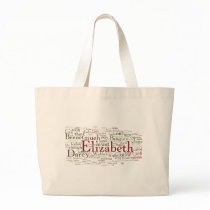 Pride and Prejudice Word Cloud Tote Bags