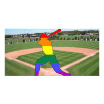 Pride Baseball Customized Photo Card