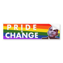 Pride & Change - Obama Political Bumper Sticker