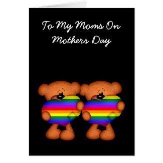 Pride Heart Teddy Bear Mothers Day Cards