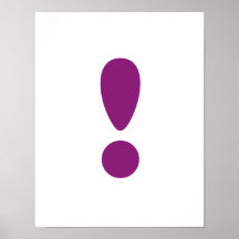 Pride Letter Exclamation Purple.png Print