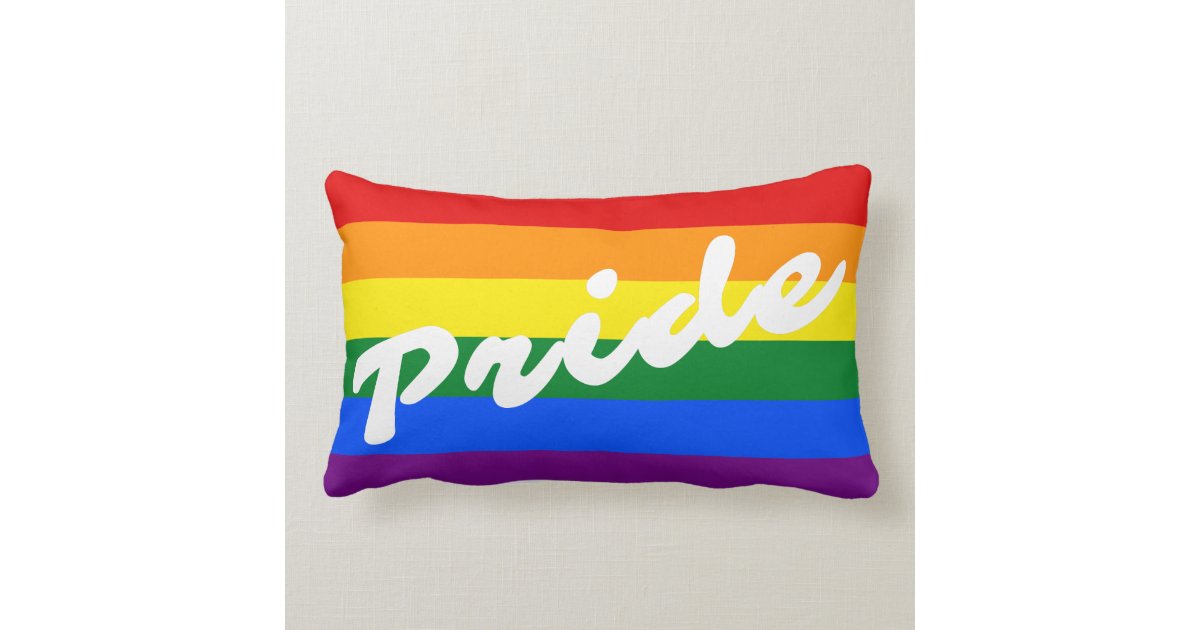 pride logo lgbt pride 6 stripe rainbow flag lumbar pillow zazzle pride logo lgbt pride 6 stripe rainbow flag lumbar pillow zazzle