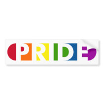 Pride Pop White Bumper Sticker bumper stickers by jamieco Pride Pop White Bumper Sticker bumper stickers