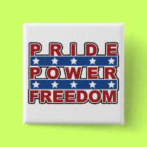 Pride Power Freedom button