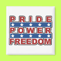 Pride Power Freedom magnet