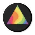 Pride Rainbow Triangle Swirl magnets by JaZilla Pride Rainbow Triangle Swirl magnets