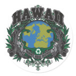 Pride Recycle Hawaii Round Stickers