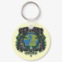 Pride Recycle Vermont keychains