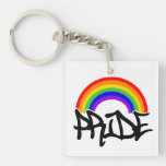 Pride with Rainbow Acrylic Keychains