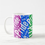 PRIDE WORD PATTERN WHITE -.png Coffee Mug