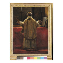Priest at the Altar Postcard