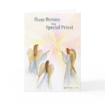 Priest Birthday, Religious Angels Card