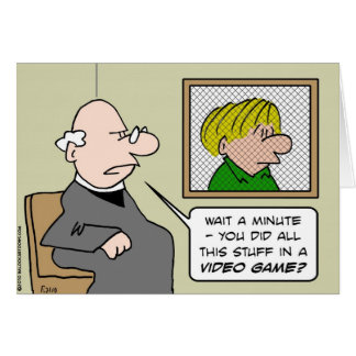priest confessional video games card