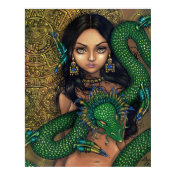 Priestess of Quetzalcoatl Art Print Aztec Dragon