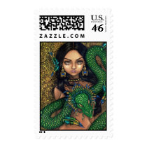 "Priestess of Quetzalcoatl" Stamp