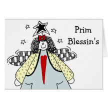 Prim Blessin's Customizeable Angel with Heart Card
