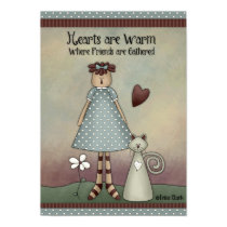 Prim Country Raggedy Ann Doll with Cat posters by trinaclarkdesigns Prim Country Raggedy Ann Doll with Cat posters